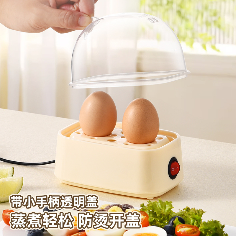 Mini Egg Steamer, Anti-Dry Boiled Egg Machine, Small Household Breakfast Artifact, Student Dormitory Breakfast Machine