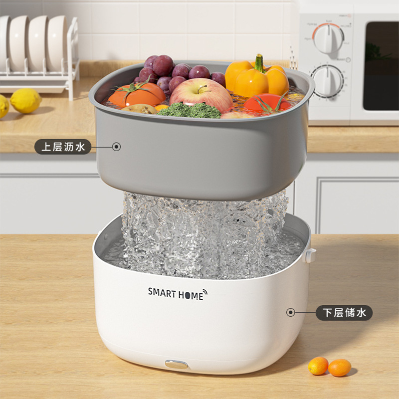 Internet Celebrity Fruit and Vegetable Purifier, Fruit and Vegetable Machine, Household Fruit and Vegetable Multi-Function Cleaning Machine, Portable Automatic Vegetable Washing Machine