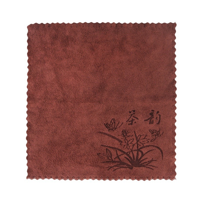 Tea Towel Absorbent Tea Towel Tea Table Rag Thickened Pot Towel Kung Fu Tea Towel Tea Pad Small Square Towel Set Logo