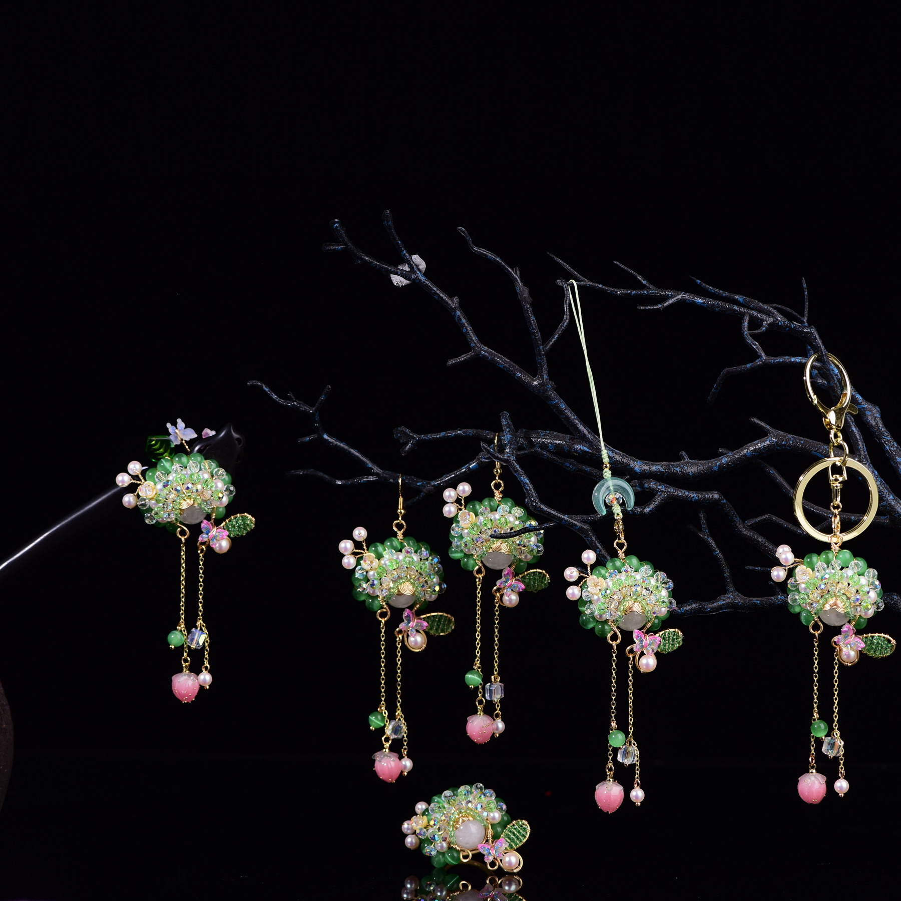 Оригинальные мечи Ма Дань антикварный стиль супер бессмертный маленький свежий древняя одежда ханфу зеленый китайский стиль головной убор подвесные украшения