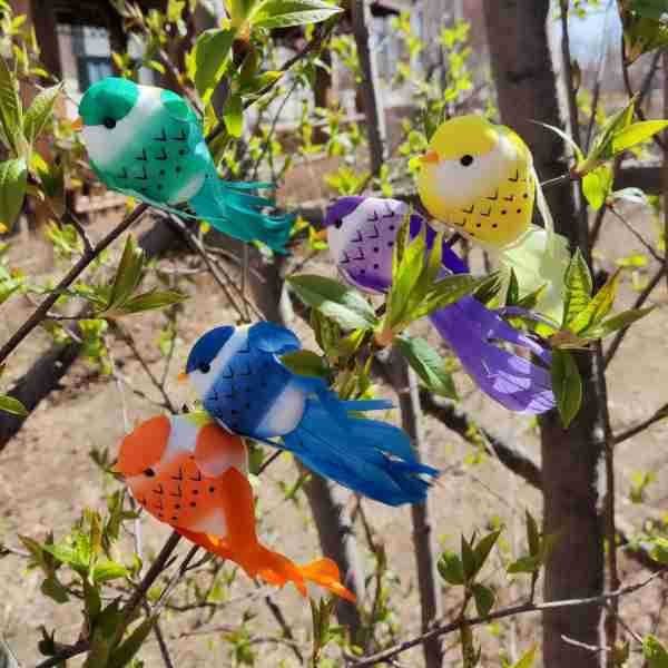 Имитированная перьевая птица/рыбка/декорация для пропсов оптовая поставка