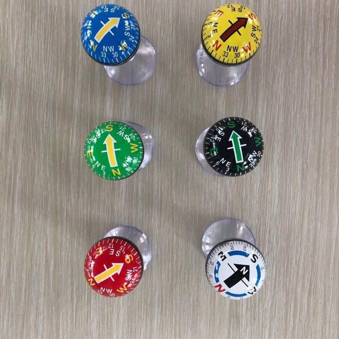 Jinghui Manufacturer Multi-Color Can Be Used as 28/38mm Suction Cup Car Guide Ball Travel Outdoor Logo Compass