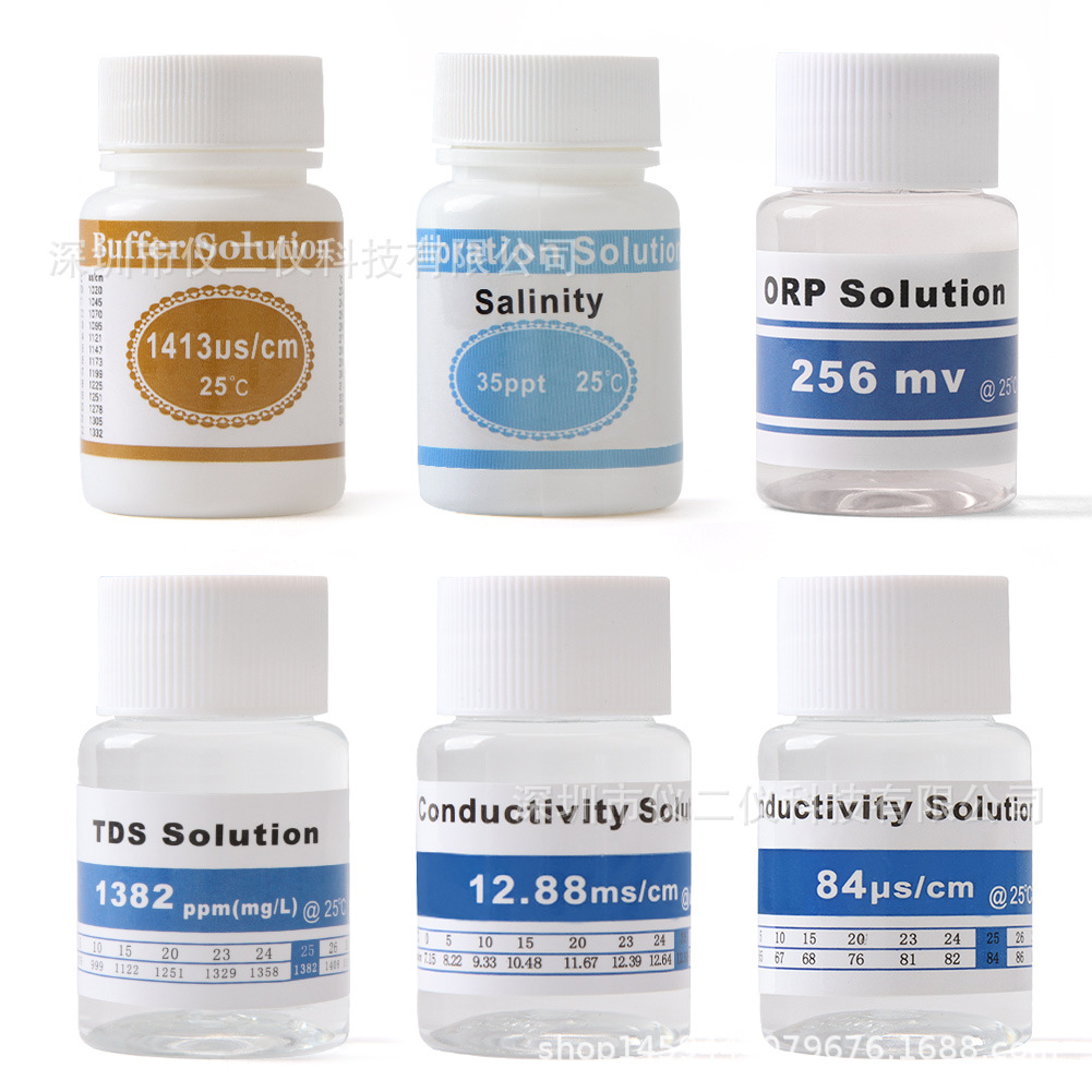 Tds Standard Solution 1382Ppm Conductivity Salinity 35Ppt/84Us/1413Us/Orp256Mv Calibration Powder