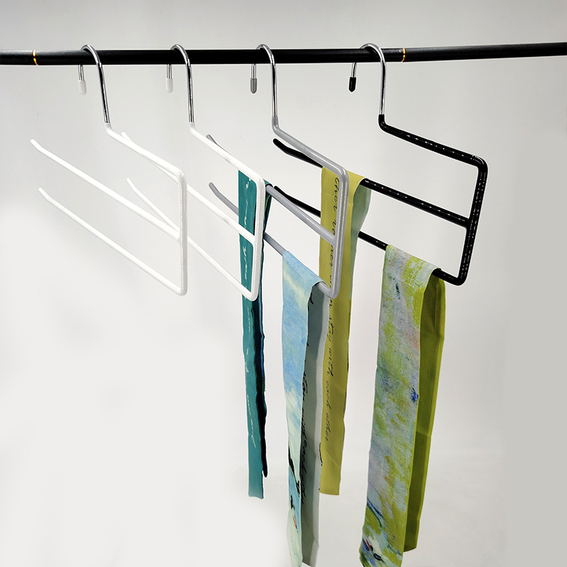 Cross-Border Multi-Layer Plastic Dipped Pants Hanging Non-Slip Seamless Towel Rack Hotel Clothing Store Home Tie Scarf Scarf Hanging Rack