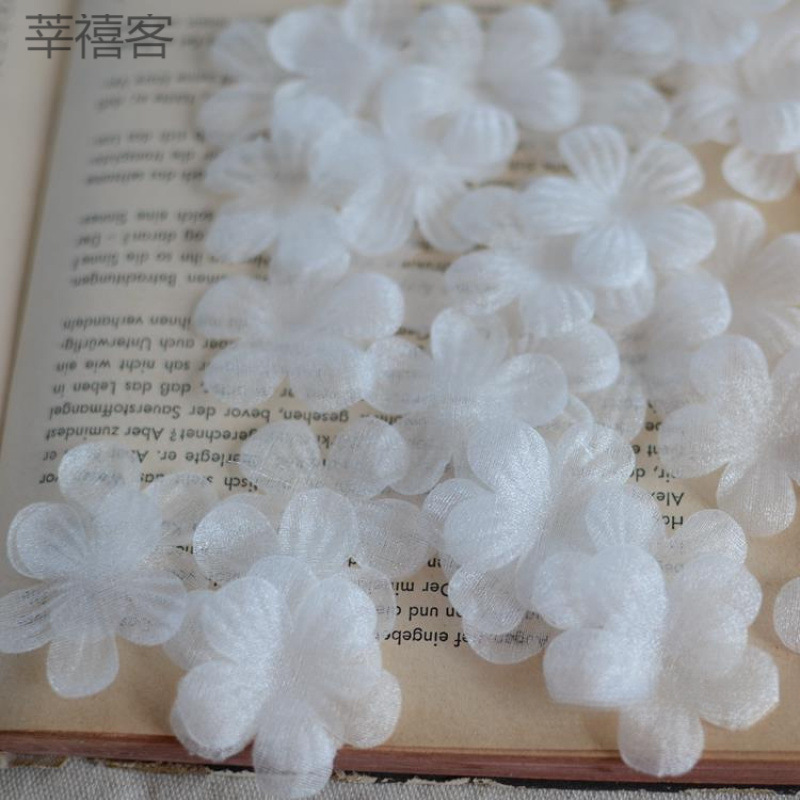 A08DIY ручные цветочные аксессуары для одежды песчаные трехмерные смятые цветочные аксессуары для волос, свадебные аксессуары