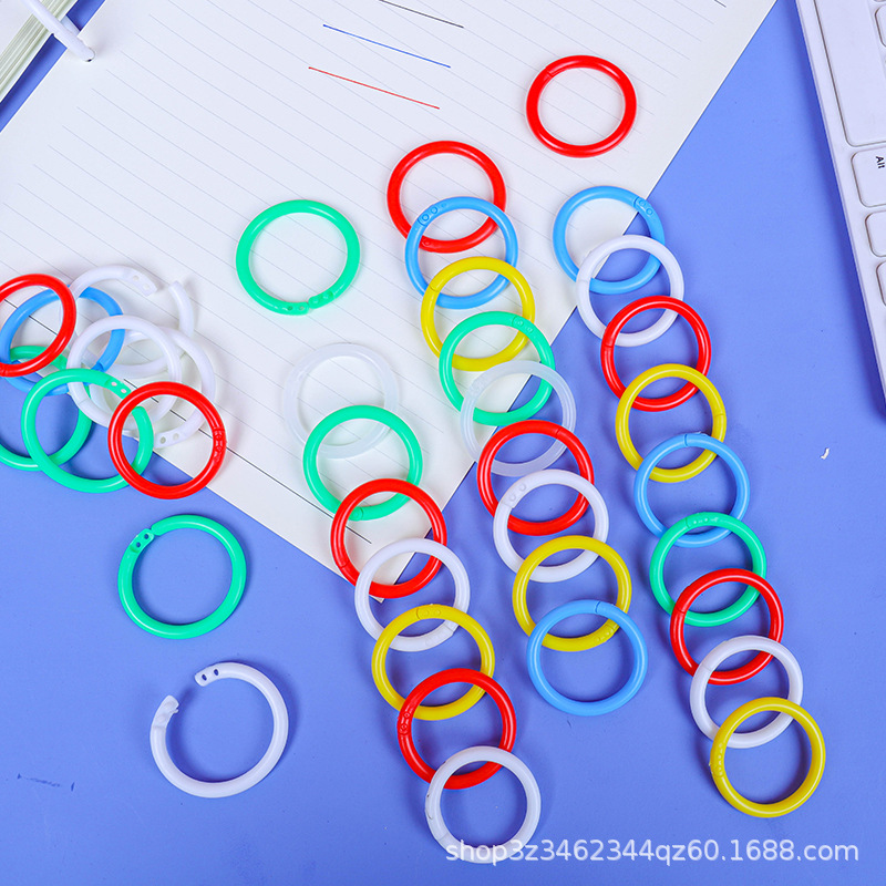 Manufacturer Supplies Plastic Ring, Double Buckle Binding Ring, Book Ring, Colorful Loose-Leaf Ring, Hand Account Card Ring, Loose-Leaf Ring, Open Ring