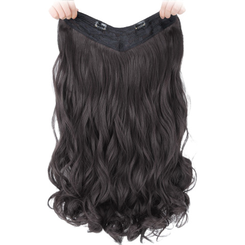 Manufacturer Wholesale Wig Women's One-Piece Long Curly Hair U-Shaped Upgraded Version V-Shaped Fluffy Invisible Long Hair Extensions Wig
