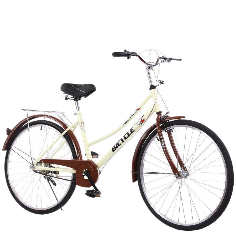 自行车男式女式24寸26寸成人城市通勤轻便普通休闲骑行学生淑女车