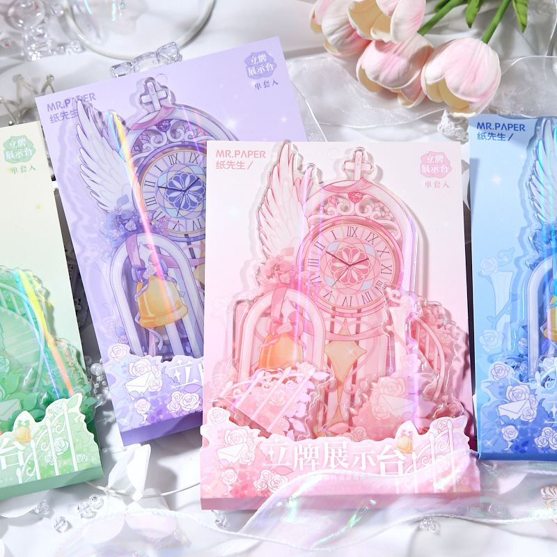 Mr. Paper Laser Stand Display Stand Flower Language Promise Two-Dimensional Ancient Beauty Character Fantasy Desktop Ornament