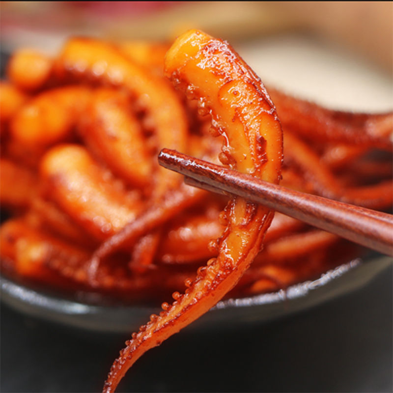 Spicy Bbq Flavor Snack with Fragrant Squid and Shiitake Mushrooms - Ready-To-Eat Snack for Satisfying Cravings