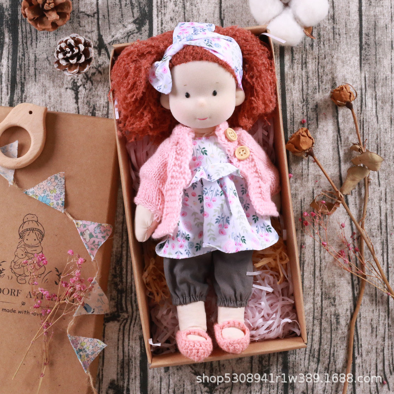 Кукла Вальдорф из хлопка Ручная работа Мини-кукла для наряжания DIY Кукла Вальдорф