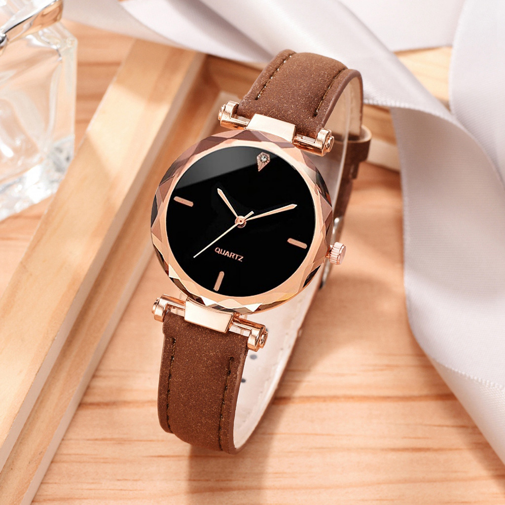 Korean style new fashion foreign trade trend women's casual watch simple belt watch quartz watch bracelet suit women