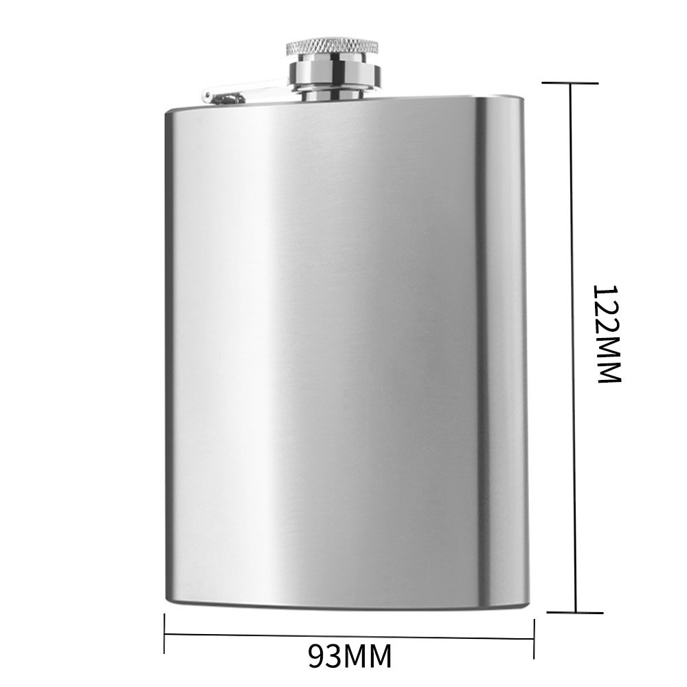 Stainless steel hip flask stainless steel portable outdoor small flat hip flask wine bottle cross-border supply portable hip flask