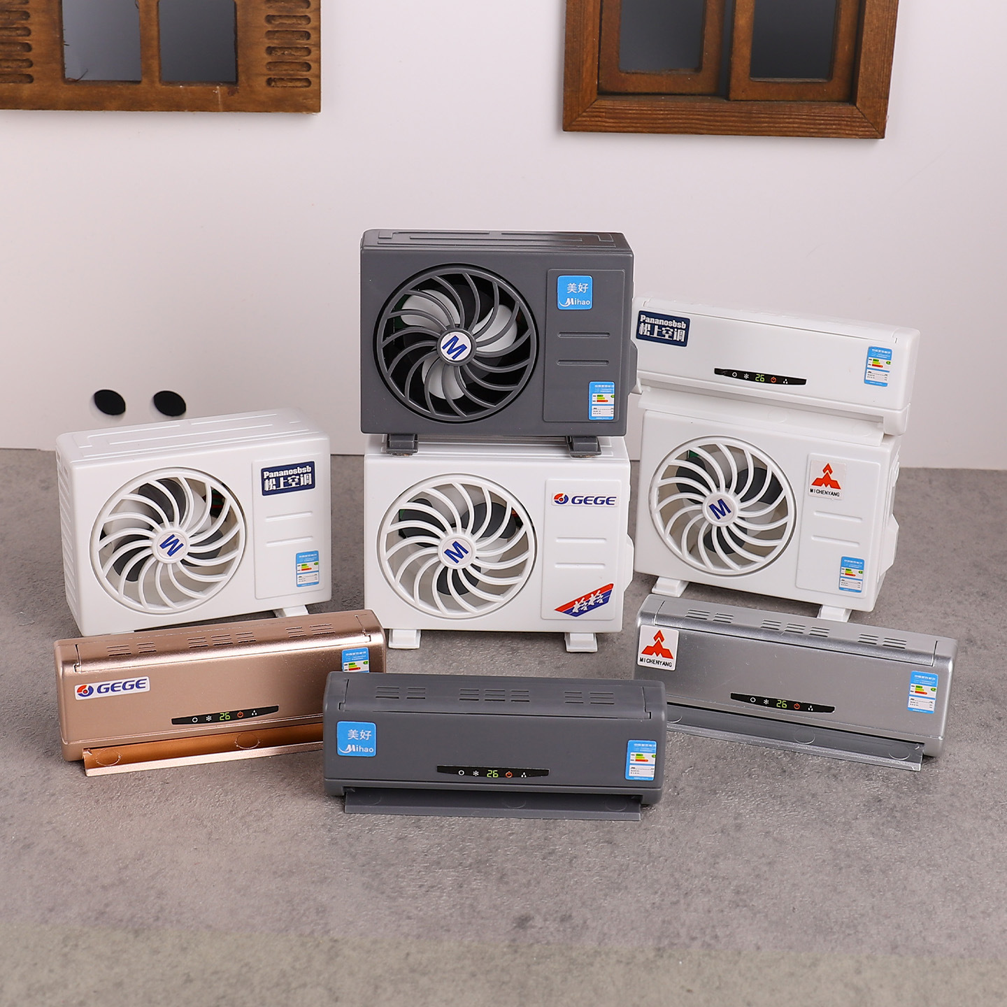 Миниатюрная сцена мини-искусственный кондиционер модель солнечного кондиционера наружный блок игрушки для детей аксессуары для кукольного домика