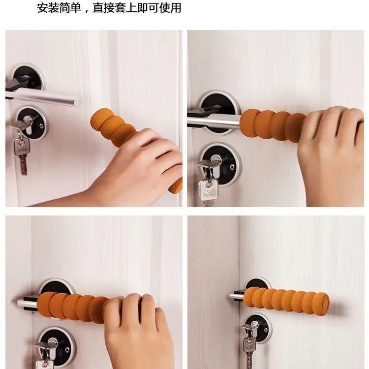 Anti-collision Anti-static Protective Cover for Door Handle Protective Spiral Door Handle Gloves Anti-collision Anti-static Sponge Door Handle Cover