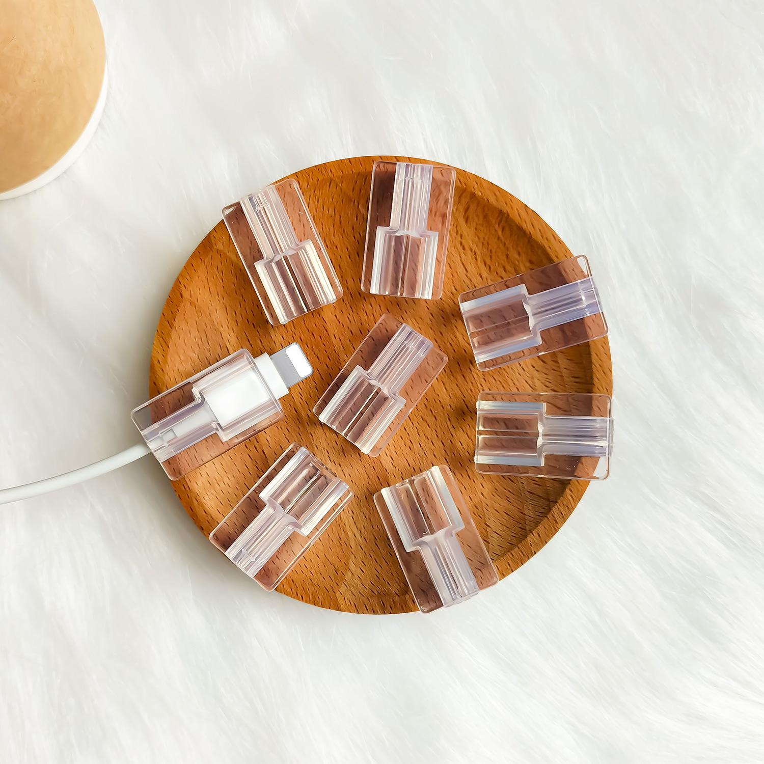 Защитный чехол для зарядного кабеля Apple мобильного телефона, защитный чехол для данных, быстрое зарядное устройство, квадратный прозрачный чехол