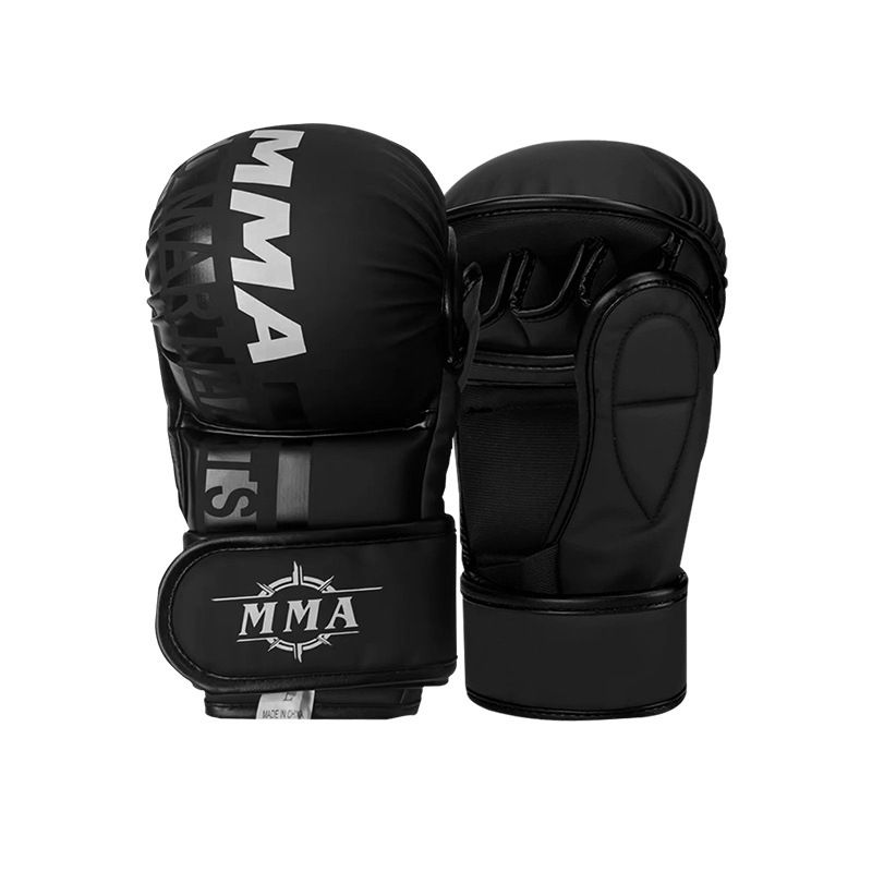 Half-Finger Boxing Gloves for Adults Mma Sanda Fighting Kidsren and Adults Professional Training Pu Sponge Bag Boxing Gloves