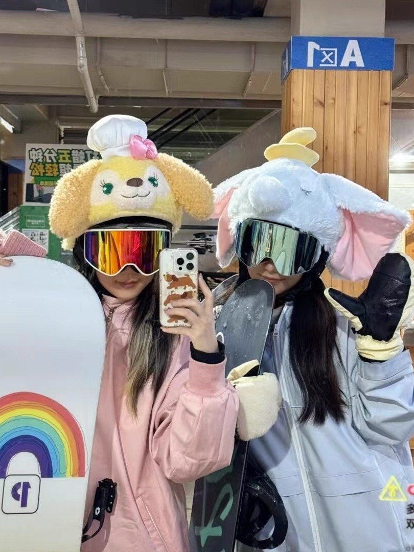 Ski Helmet Cover Plush Stereo Embroider Doll Cute Children and Girls Helmet Hat Decoration Cartoon New Decoration