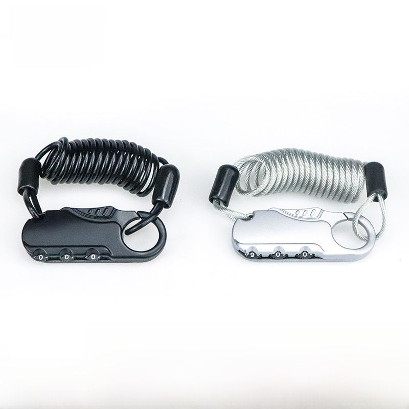 Factory wire rope electric car motorcycle lock helmet lock combination lock gym travel mountain bike lock