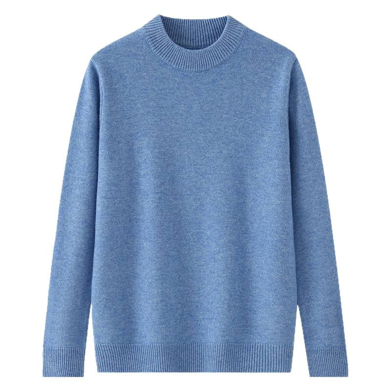 Cardigan Men's 100 Pure Wool Pullover Half Turtleneck Sweater Autumn and Winter New Loose Knitted Bottoming Cashmere Sweater