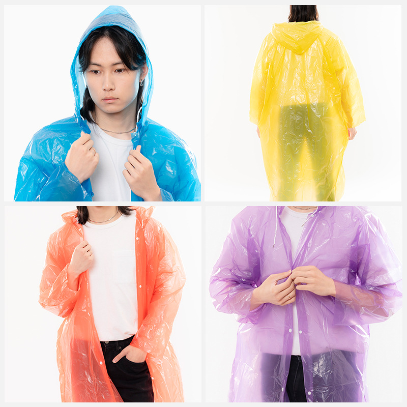 Good Quality Disposable Raincoat Portable Adult One-Piece Transparent Full-Body All-In-One Thickened Rainproof Poncho