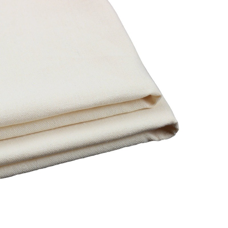 Natural A+ Polyester-Cotton Fabric Embryo Plain Pure Color Thickeneded Fabric Canvas Gray Fabric Bleached Shoe Material Luggage Fabric Customization