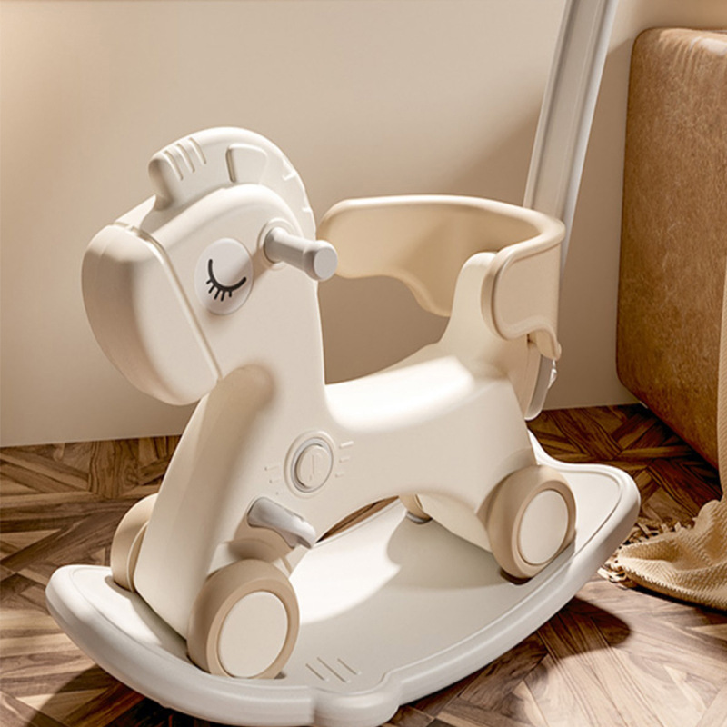 Качалка Троянский конь для детей, 2 в 1, подарок на годик, антискользящая игрушка