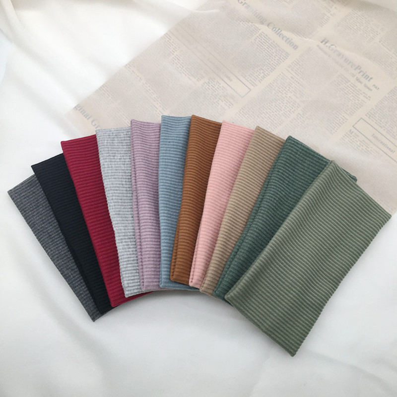 Европейская и американская однотонная вязаная повязка для волос корейская эластичная повязка для волос спортивная фитнес повязка на голову кросс-бодрствующая популярная аксессуар для волос