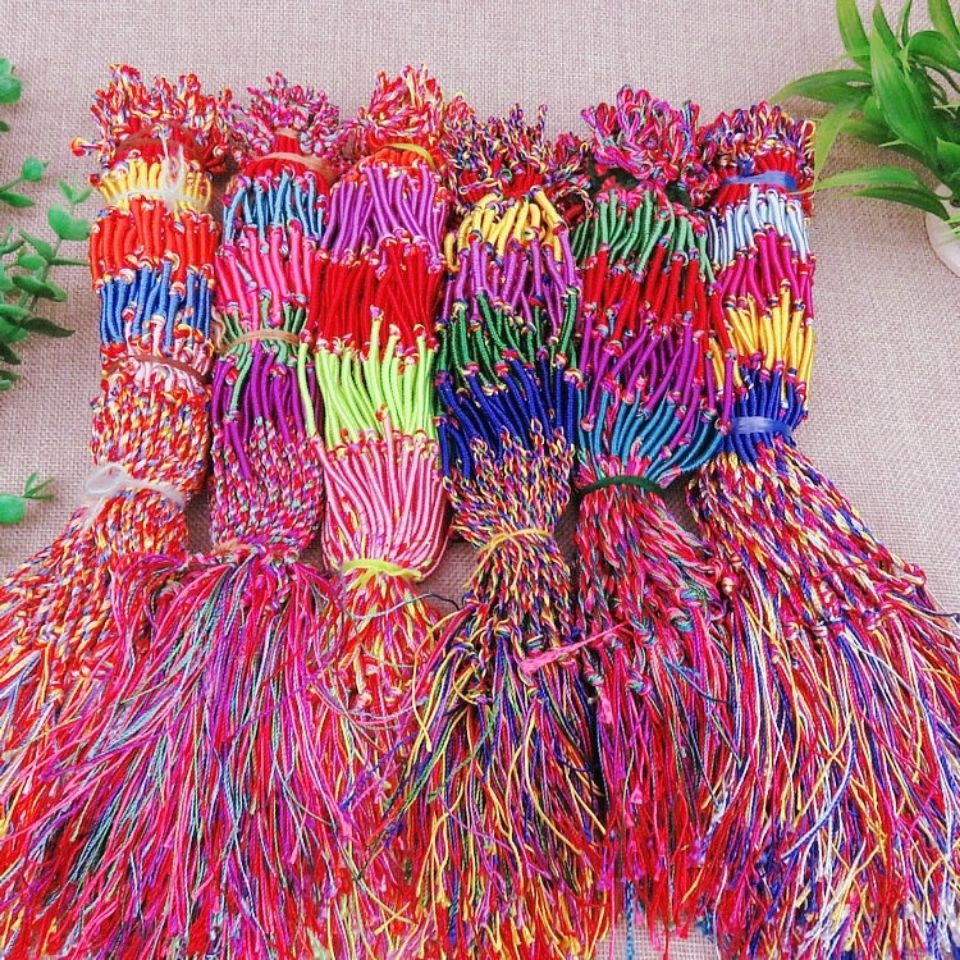 Подарки на праздник Драконьих лодок, детский браслет из цветной веревки, плетеный вручную, для вознаграждения студентов на майском фестивале, маленькие подарки для всего класса