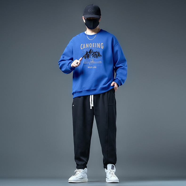 74053-Boating Forest G619-Black-854 Guard-Black-Pure-720 Pants Set Plus Size Trendy Casual