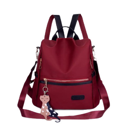 Backpack Women's Fashion Oxford Cloth Lightweight Double Back Large Capacity Travel Anti-Theft Women's Backpack Casual and Versatile Women's Bag