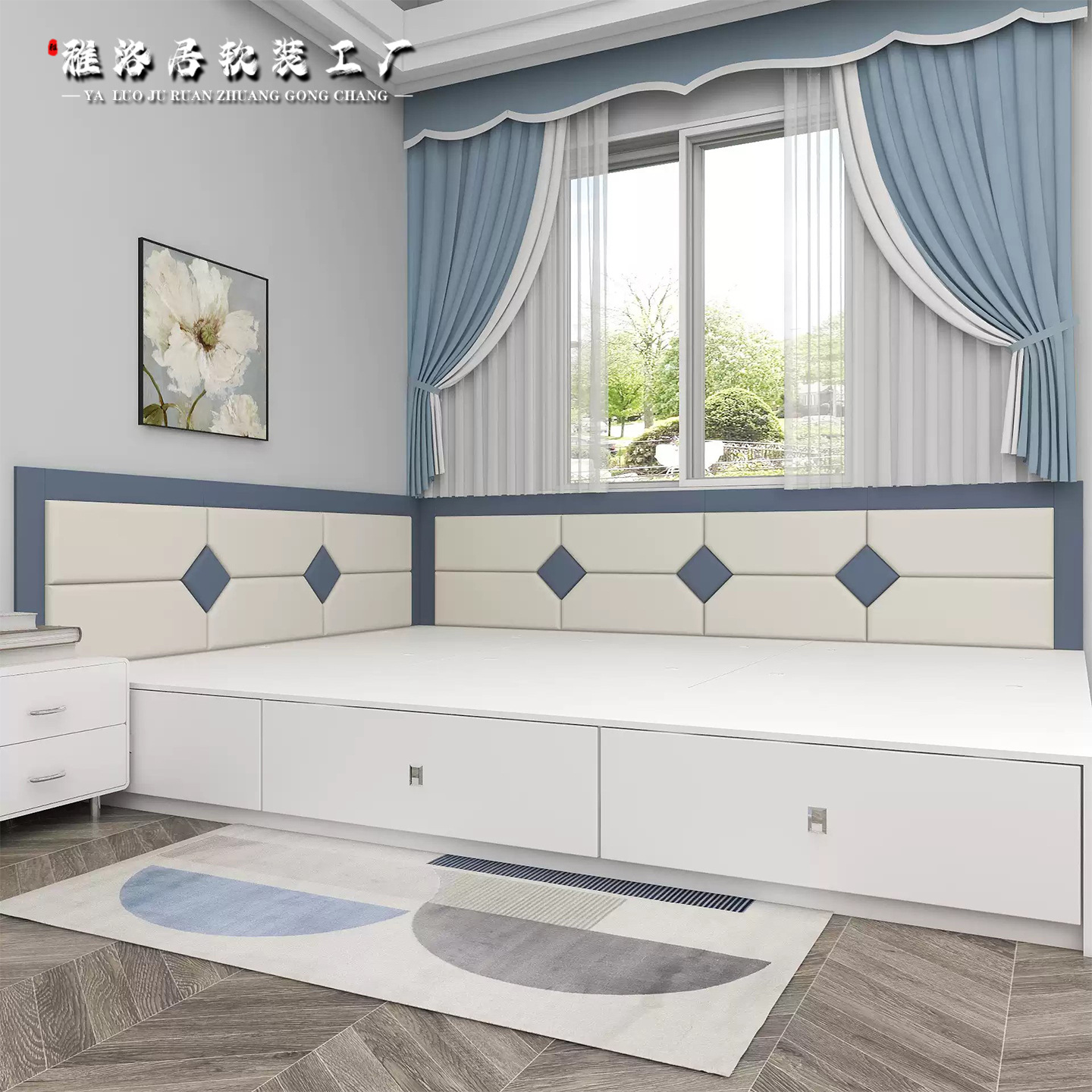 Martial Arts Hall Venting Room Wall Surface Children's Anti-Collision Soft Panel Modern Minimalist Children's Bedside Anti-Collision Soft Panel Background Wall