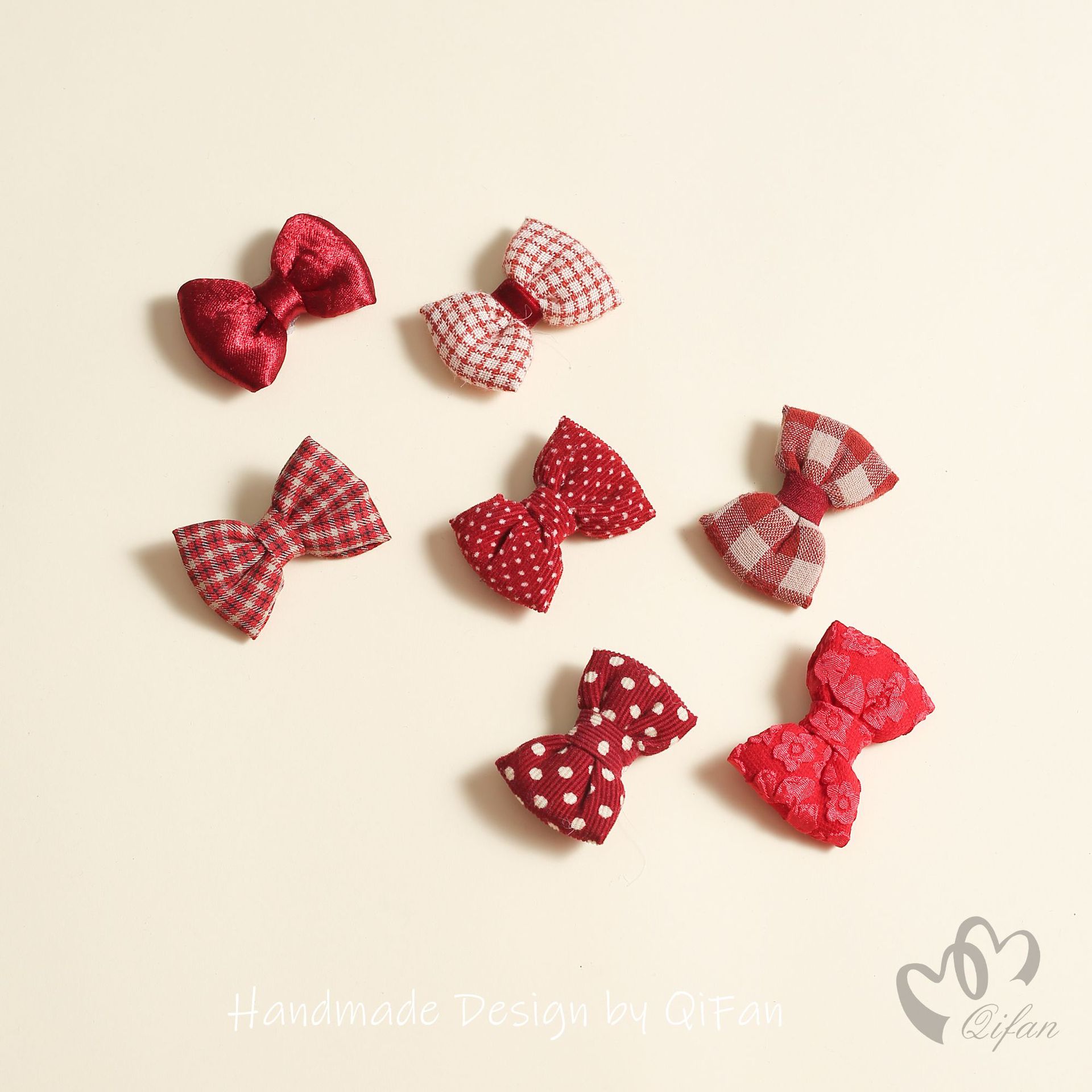 Korean Style Red Cotton-Filled Stereo Bow Small Pillow DIY Hair Accessories Hair Rope Accessories Kidsren's Bows Clothing and Hat Accessories