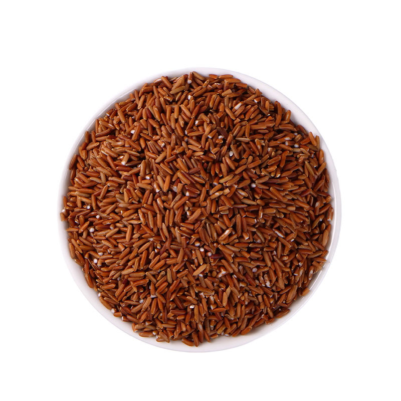 Factory Direct Sales Low Temperature Baked Cooked Whole Grains Soy Milk Grinding Raw Materials Cooked Red Stem Rice Red Brown Rice 500g