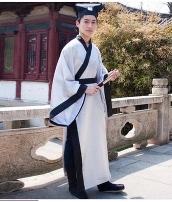 New Ancient Costume Adult Male Book Boy Performance Costume Private School Teacher's Chinese Studies Costume Hanfu Scholarly Performance Hanfu