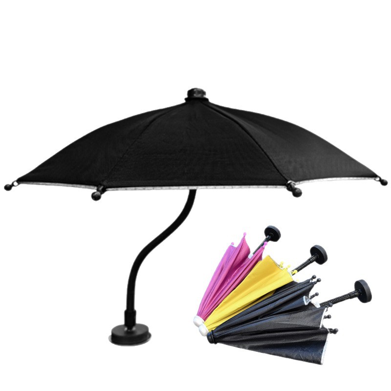 Car Mobile Phone Umbrella Navigation Bracket Sunshade Umbrella Suitable for Online Taxi Mobile Phone Insulated Umbrella Mini Small Umbrella
