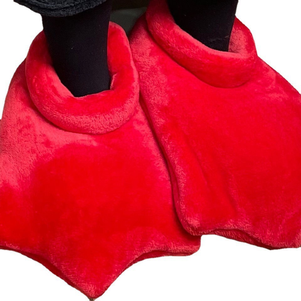 Animal Cartoon One-Piece Pajamas with Matching Cotton Shoes, Super Soft Fabric, Pu Sole Cosplay Slippers, Dinosaur Claw Shoes, One Piece