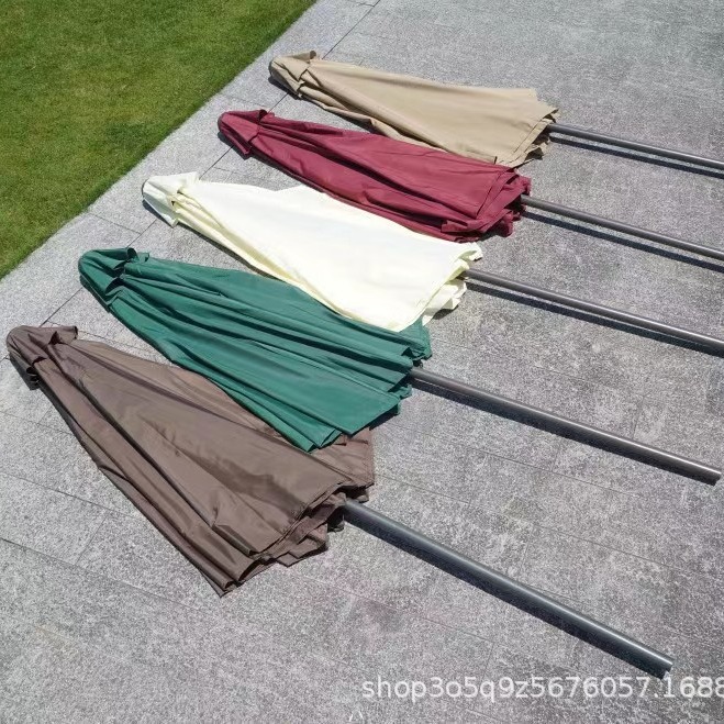 Outdoor Parasol 2.7 m Sunshade Upright Umbrella with Steering Shake Head Garden Courtyard Sun Umbrella Security Pavilion Umbrella Shop