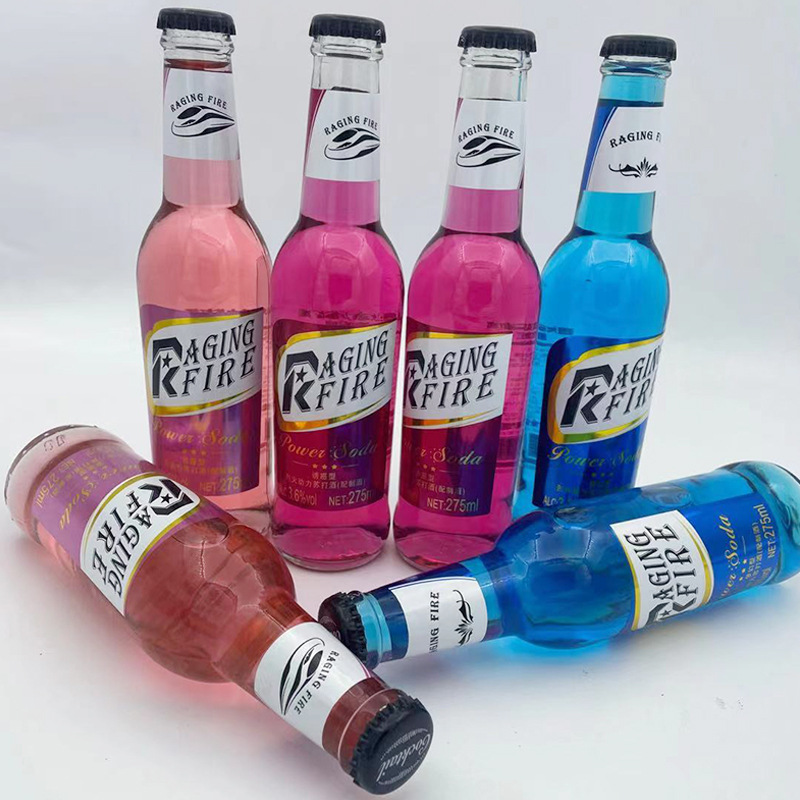 Factory Direct Supply Fire powered soda 275ml 24 bottles KTV bar women's low soda