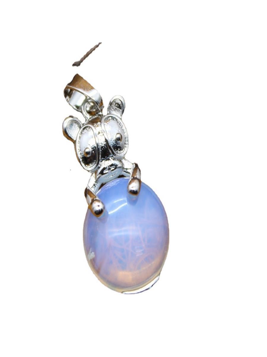 Manufacturer's Origin Crystal Personalized Ol Red Panda Pendant Flower Green Stone Necklace Yiwu Cross-Border Jewelry Jewelry