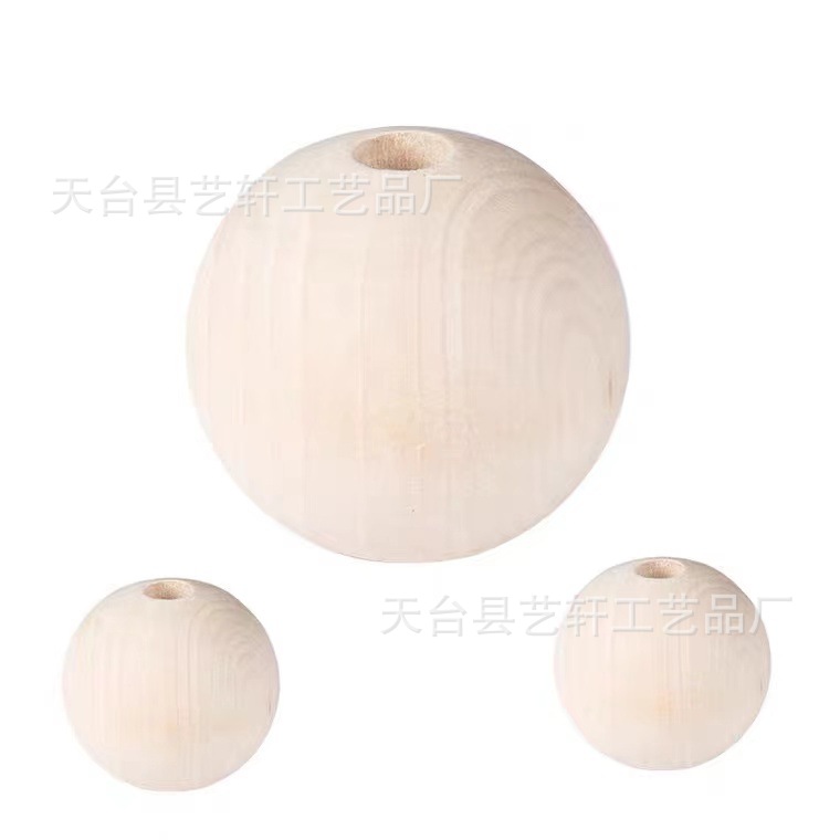 Wholesale Large Hole Wooden Beads 6-50mm Handmade Beads Log Loose Beads Lotus Wood Round Beads Ready Stock Wooden Beads Wholesale