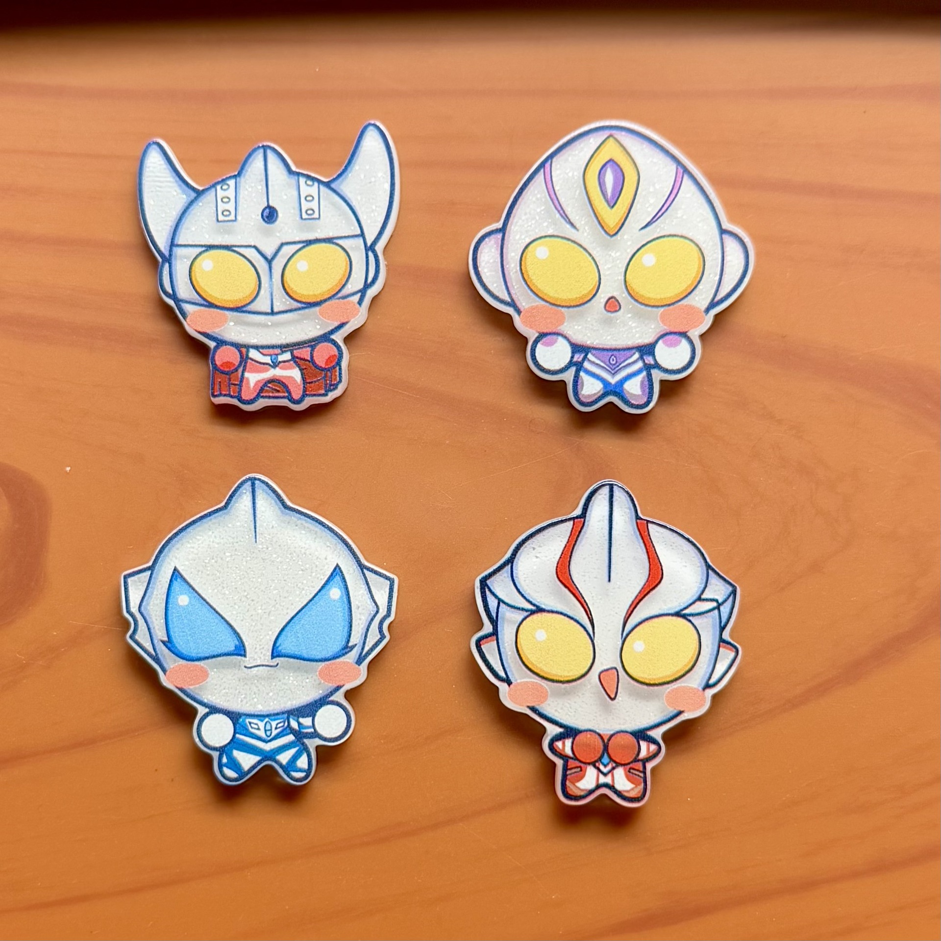 Acrylic cute cartoon Ultraman series diy jewelry accessories patch children's badge brooch wholesale