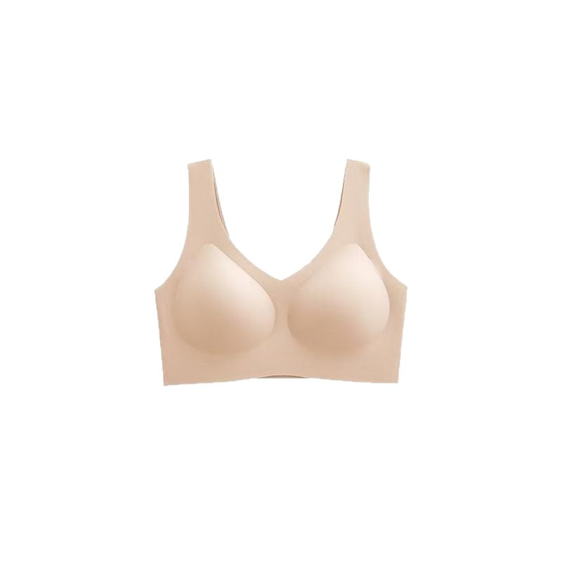 All-In-One Fixed Cup Seamless Intimates for Women Without Rims Breathable Thin Bra Shock-Proof Push-Up Bra with Beautiful Back