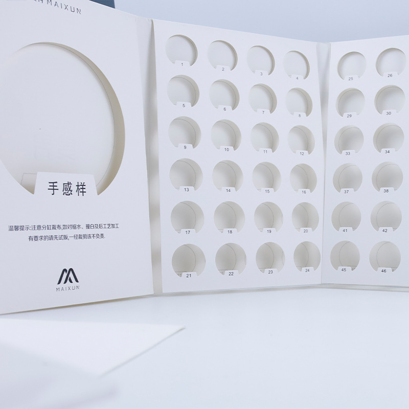 Customized Processing Fabric Cut Out Color Card Blank Fabric Sample Book Textile Fabric Color Card Sample Spot Wholesale