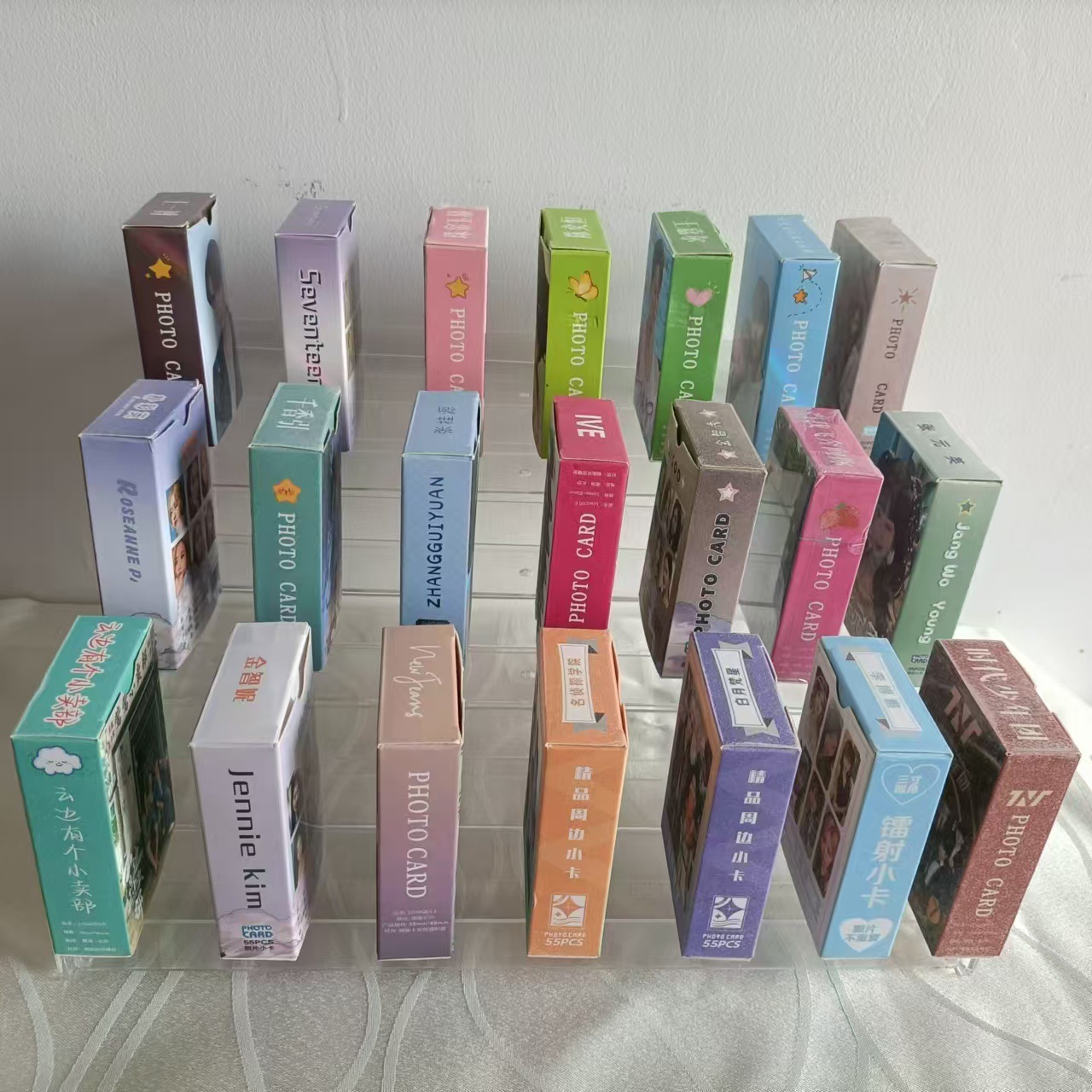 Оптовая продажа маленьких карточек знаменитостей и товаров по сериалам 3 дюйма Лазерные карточки 55 Высококачественные неповторяющиеся полароиды