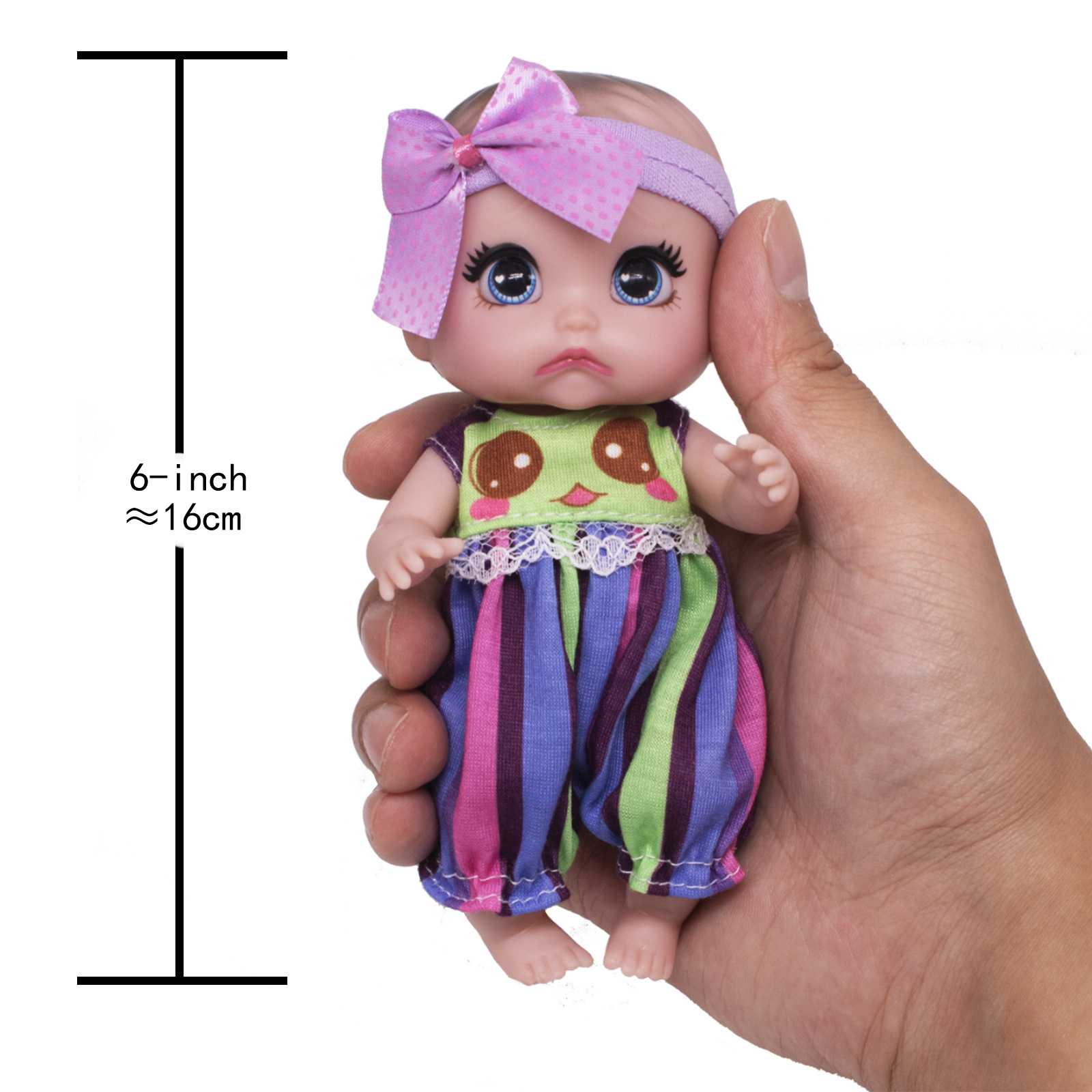 6inch Little Reborn Doll Mini Simulation Little Baby Girl Toy Soft Plastic Real-Life Newborn Baby Doll