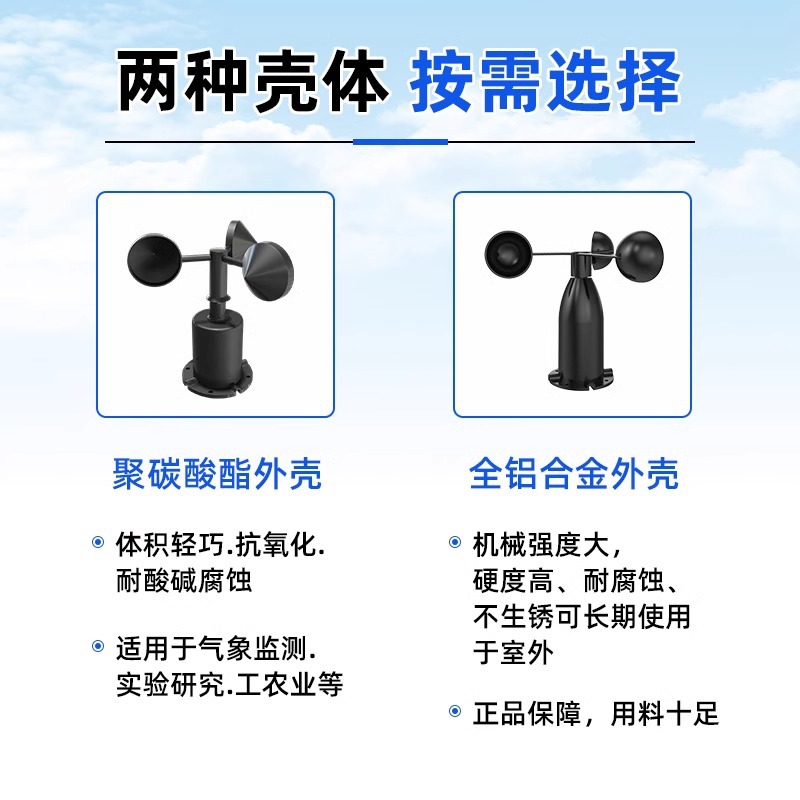 Wind Speed Sensor Outdoor Wind Speed Measuring Instrument Ultrasonic Wind Direction and Wind Speed Sensor Transmitter Detector Anemometer