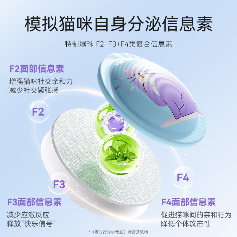 Pheromone Cat Emotional Soothing Burst Beads Patch for Cats to Go Out Anti-Stress Pheromone Estrus Relief Pet Supplies