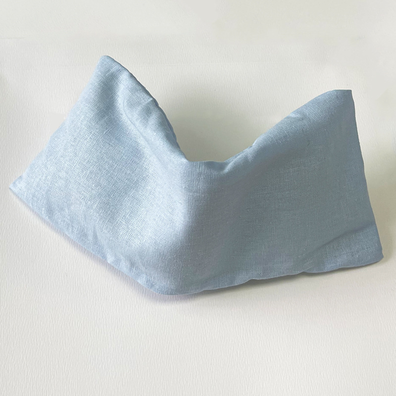 Ready-Made Cross-Border Linen Eye Pillow, Blackout Eye Mask, Yoga Pillow, Hot and Cold Compress, Heating Sachet, Linen Seed and Lavender Filling