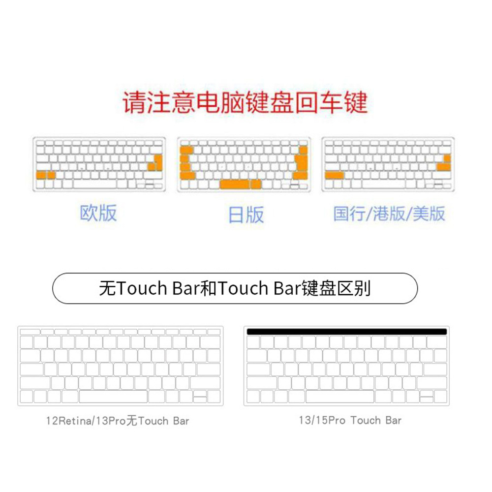 For Apple Notebook Keyboard Film macbook Pro Silicone Transparent Pattern TPU Universal Keyboard Protective Film